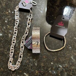 Paparazzi Silver Jewelry Set 3 pieces